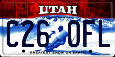 UT license plate C260FL