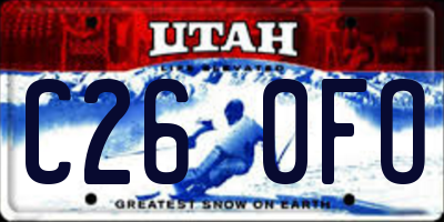 UT license plate C260FO