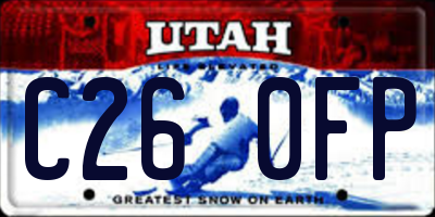 UT license plate C260FP