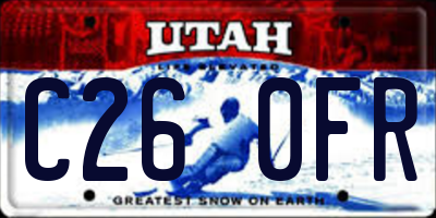 UT license plate C260FR