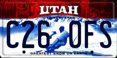 UT license plate C260FS