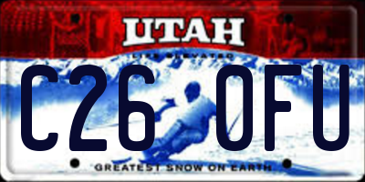 UT license plate C260FU