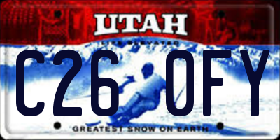 UT license plate C260FY