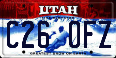 UT license plate C260FZ