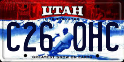 UT license plate C260HC