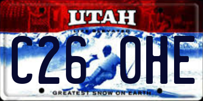 UT license plate C260HE