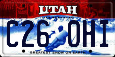 UT license plate C260HI