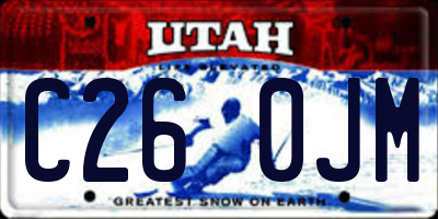 UT license plate C260JM