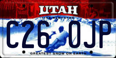UT license plate C260JP