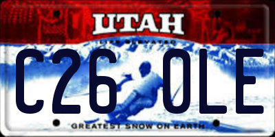 UT license plate C260LE