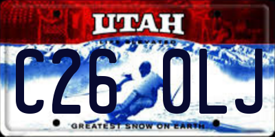 UT license plate C260LJ