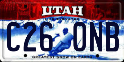 UT license plate C260NB