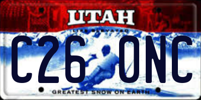 UT license plate C260NC