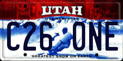 UT license plate C260NE