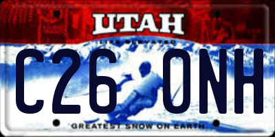 UT license plate C260NH