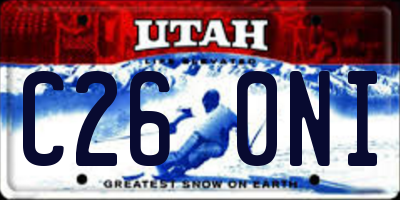 UT license plate C260NI