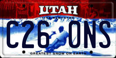 UT license plate C260NS