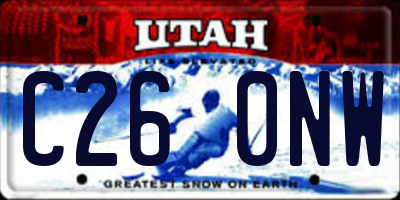 UT license plate C260NW