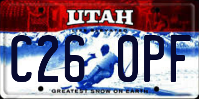 UT license plate C260PF