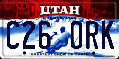 UT license plate C260RK