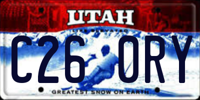 UT license plate C260RY