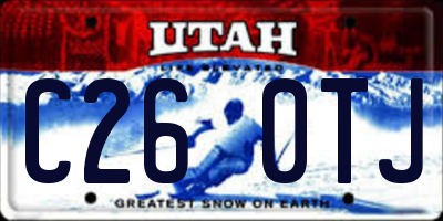 UT license plate C260TJ