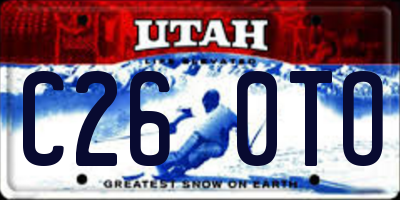 UT license plate C260TO