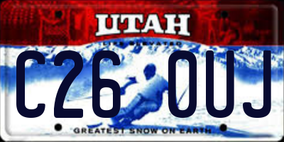 UT license plate C260UJ