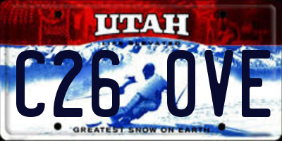 UT license plate C260VE