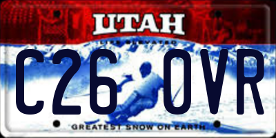 UT license plate C260VR