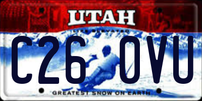 UT license plate C260VU