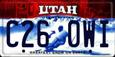 UT license plate C260WI