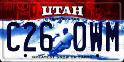 UT license plate C260WM