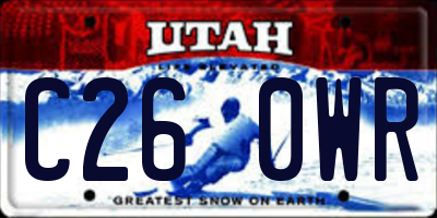 UT license plate C260WR