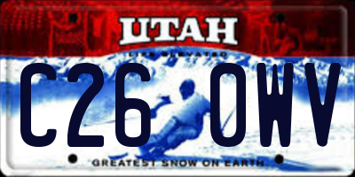 UT license plate C260WV