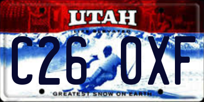 UT license plate C260XF