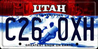UT license plate C260XH