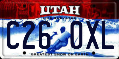 UT license plate C260XL