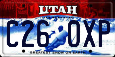 UT license plate C260XP