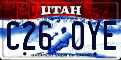 UT license plate C260YE
