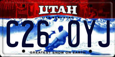 UT license plate C260YJ