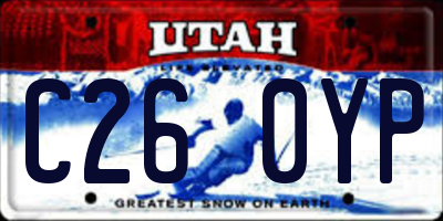 UT license plate C260YP
