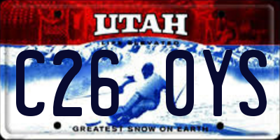 UT license plate C260YS
