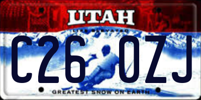 UT license plate C260ZJ