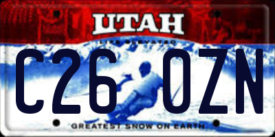 UT license plate C260ZN