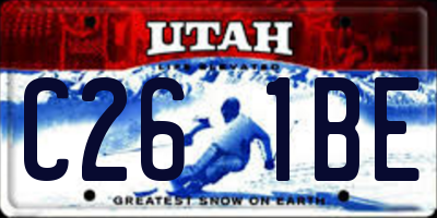 UT license plate C261BE