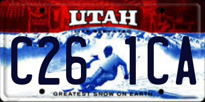 UT license plate C261CA