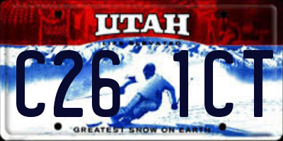 UT license plate C261CT