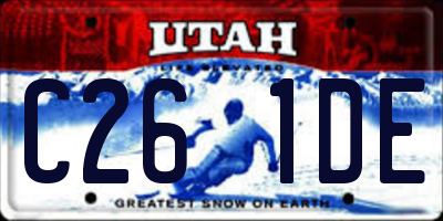 UT license plate C261DE