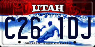 UT license plate C261DJ